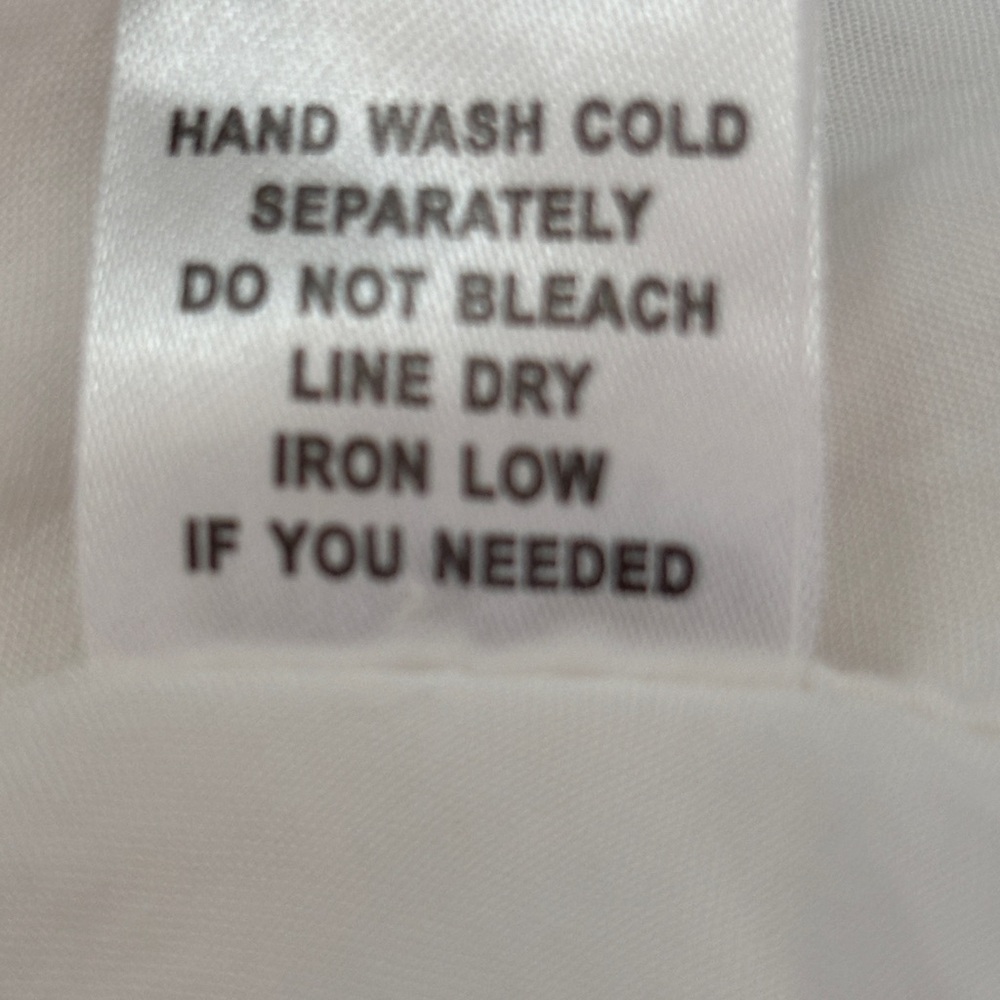 A.Peach white embroidered mini dress / tunic S - Picture 11 of 11